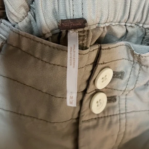 Free People Ready to Run Cinch Waist Parchment Pants Size Medium - Picture 8 of 10